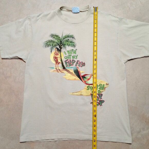 Vintage 1996 Jimmy Buffet Caribbean Soul Margaritaville Flip Flop Tshirt Size XL - Picture 9 of 9